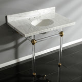 Fauceture 36-Inch Marble Console Sink with Acrylic Feet