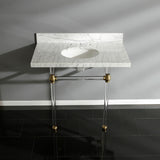 Fauceture 36-Inch Marble Console Sink with Acrylic Feet
