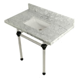 Fauceture 36-Inch Marble Console Sink with Acrylic Feet