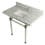 Fauceture 36-Inch Marble Console Sink with Acrylic Feet