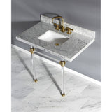 Fauceture 36-Inch Marble Console Sink with Acrylic Feet