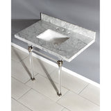 Fauceture 36-Inch Marble Console Sink with Acrylic Feet