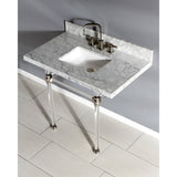 Templeton 36-Inch Marble Console Sink with Acrylic Feet