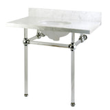 Fauceture 36-Inch Marble Console Sink with Acrylic Feet