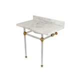 Fauceture 36-Inch Marble Console Sink with Acrylic Feet