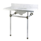 Fauceture 36-Inch Marble Console Sink with Acrylic Feet