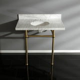 Fauceture 36-Inch Marble Console Sink with Brass Feet