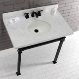 Fauceture 36-Inch Carrara Marble Console Sink