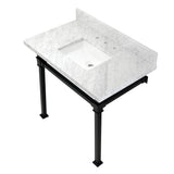 Fauceture 36-Inch Carrara Marble Console Sink