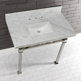 Fauceture 36-Inch Carrara Marble Console Sink