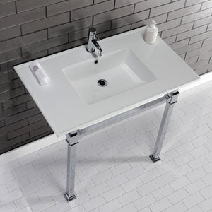 Fauceture 37-Inch Ceramic Console Sink Set