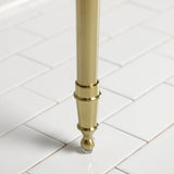 Edwardian 37-Inch Ceramic Console Sink with Brass Legs (4-Inch, 3-Hole)