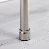 Dreyfuss 37-Inch Ceramic Console Sink with Stainless Steel Legs (8-Inch, 3-Hole)