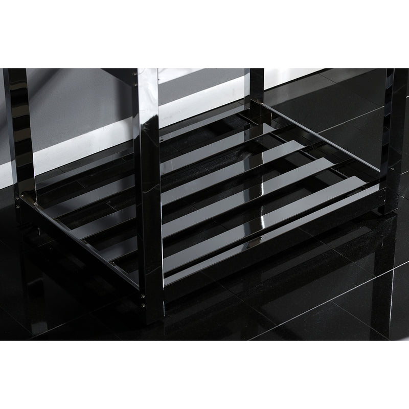 Kingston Commercial 31-Inch Stainless Steel Console Sink with Steel Base (8-Inch, 3-Hole)