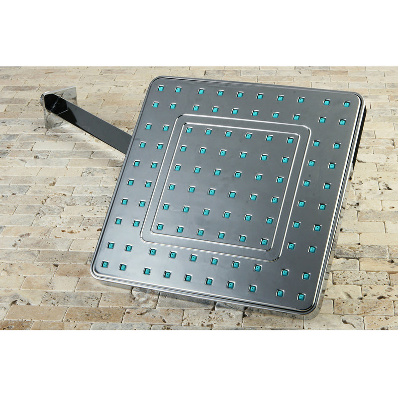 Claremont 8-Inch Square Raindrop ABS Shower Head with 15-3/4 Inch Shower Arm