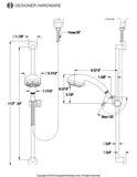Made to Match Shower System with Slide/Grab Bar and Hand Shower