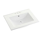 Ultra 
Modern 24-Inch Ceramic Vanity Sink Top (4" Faucet Drillings)