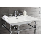 Continental 25-Inch Ceramic Vanity Sink Top (8" Faucet Drillings)
