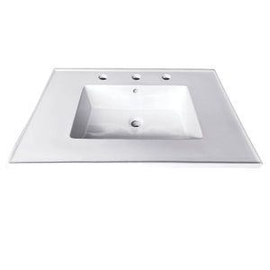 Continental 25-Inch Ceramic Vanity Sink Top