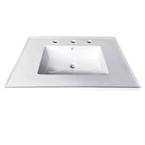 Continental 25-Inch Ceramic Vanity Sink Top (8