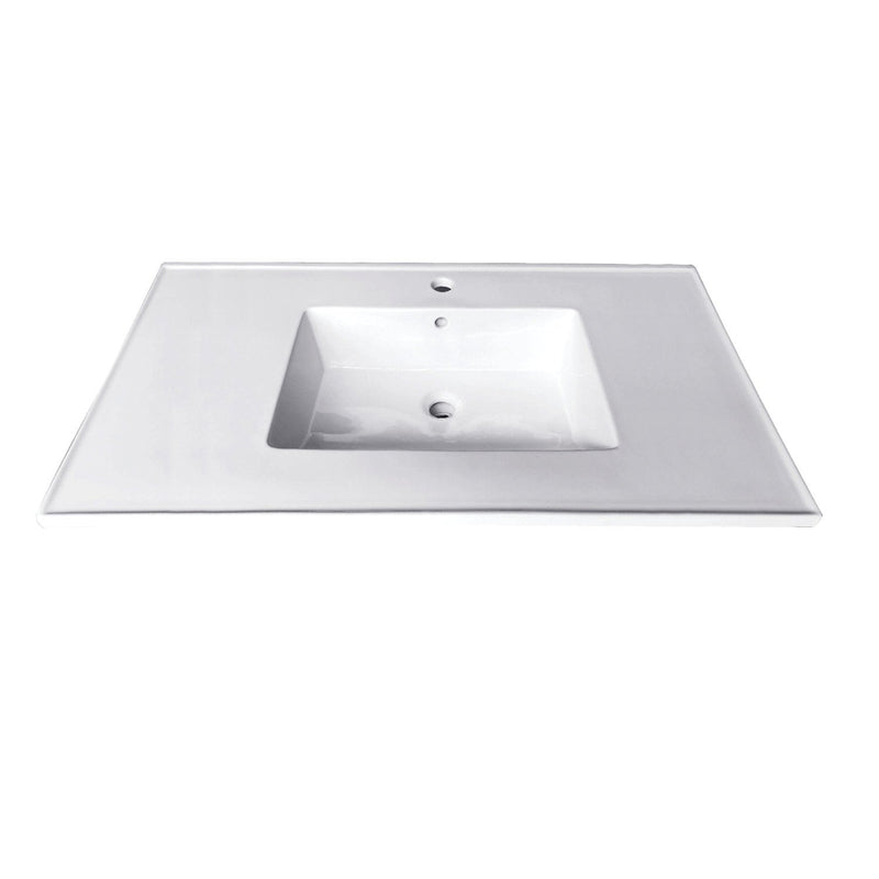Continental 31-Inch Ceramic Vanity Sink Top (1 Hole)
