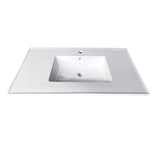 Continental 31-Inch Ceramic Vanity Sink Top