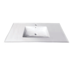 Continental 37-Inch Ceramic Vanity Sink Top