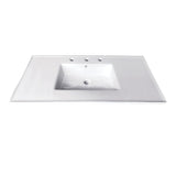 Continental 37-Inch Ceramic Vanity Sink Top (8