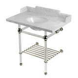 Pemberton 36-Inch Console Sink with Acrylic Legs (8-Inch, 3 Hole)