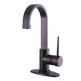 New York Single-Handle 1-Hole Deck Mount Bathroom Faucet with Push Pop-Up