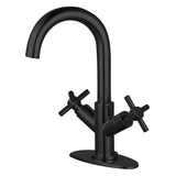 Concord Two-Handle 1-Hole Deck Mount Bathroom Faucet with Push Pop-Up