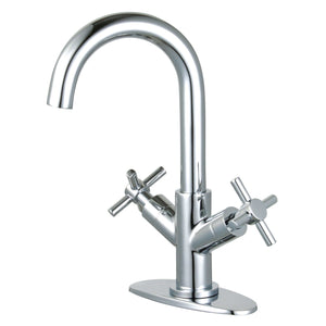 Concord Two-Handle 1-Hole Deck Mount Bathroom Faucet with Push Pop-Up