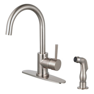 Concord Single-Handle Deck Mount Kitchen Faucet with Side Sprayer