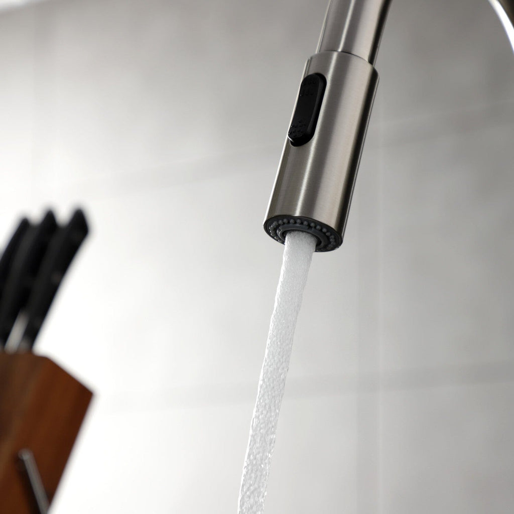 Continental Deck Mount Pull-Down Sprayer Kitchen Faucet
