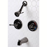 Water Onyx Two-Handle 4-Hole Wall Mount Tub and Shower Faucet