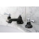 Water Onyx Two-Handle 3-Hole Deck Mount Widespread Bathroom Faucet with Brass Pop-Up
