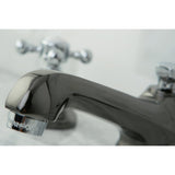 Water Onyx Two-Handle 3-Hole Deck Mount Widespread Bathroom Faucet with Brass Pop-Up