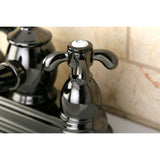 Water Onyx Two-Handle 3-Hole Deck Mount 4" Centerset Bathroom Faucet with Brass Pop-Up