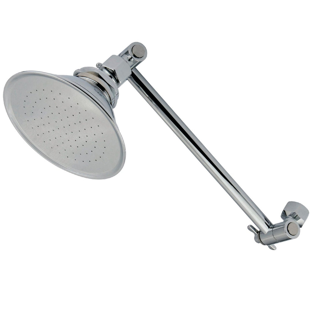 Victorian 4-7/8 Inch Brass Shower Head with 10-Inch High-Low Shower Arm