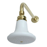 Victorian 5-1/8-Inch Round Raindrop Ceramic Shower Head with 12-Inch Shower Arm Combo
