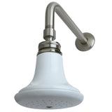 Victorian 5-1/8-Inch Round Raindrop Ceramic Shower Head with 12-Inch Shower Arm Combo