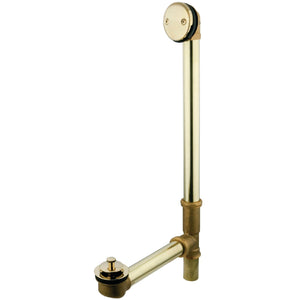 Made To Match 23-Inch Brass Lift and Turn Tub Waste and Overflow