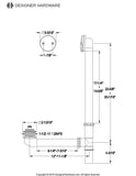 Made To Match 23-Inch Brass Lift and Turn Tub Waste and Overflow