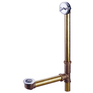 Made To Match 23-Inch Brass Trip Lever Tub Waste and Overflow with Grid Strainer