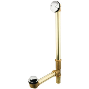 Made To Match 25-Inch Brass Toe Touch Tub Waste and Overflow