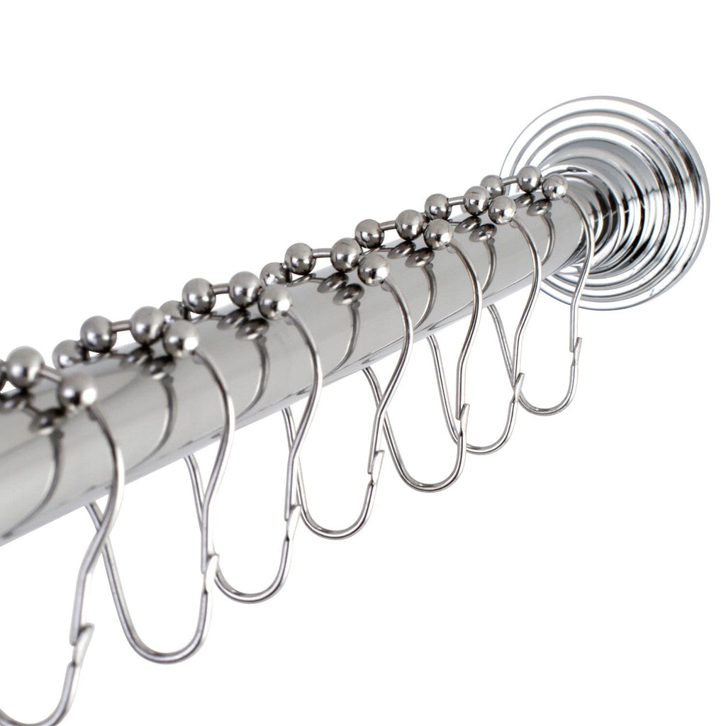 Edenscape 60-Inch to 72-Inch Adjustable Shower Curtain Rod with Rings