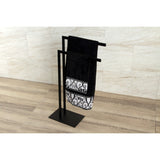 Edenscape 31-3/4 Inch Freestanding Pedestal Dual Towel Rack
