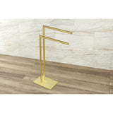 Edenscape 31-3/4 Inch Freestanding Pedestal Dual Towel Rack