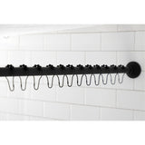 Edenscape 60-Inch to 72-Inch Adjustable Shower Curtain Rod with Rings Combo