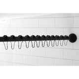 Edenscape 60-Inch to 72-Inch Adjustable Shower Curtain Rod with Rings Combo